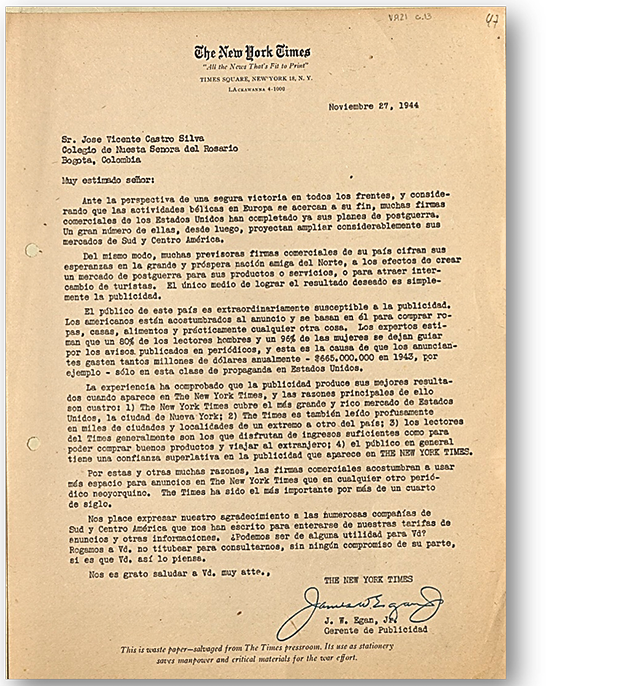 Publicidad en tiempos de postguerra